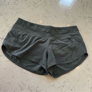Sage green Lululemon 2.5” inseam shorts